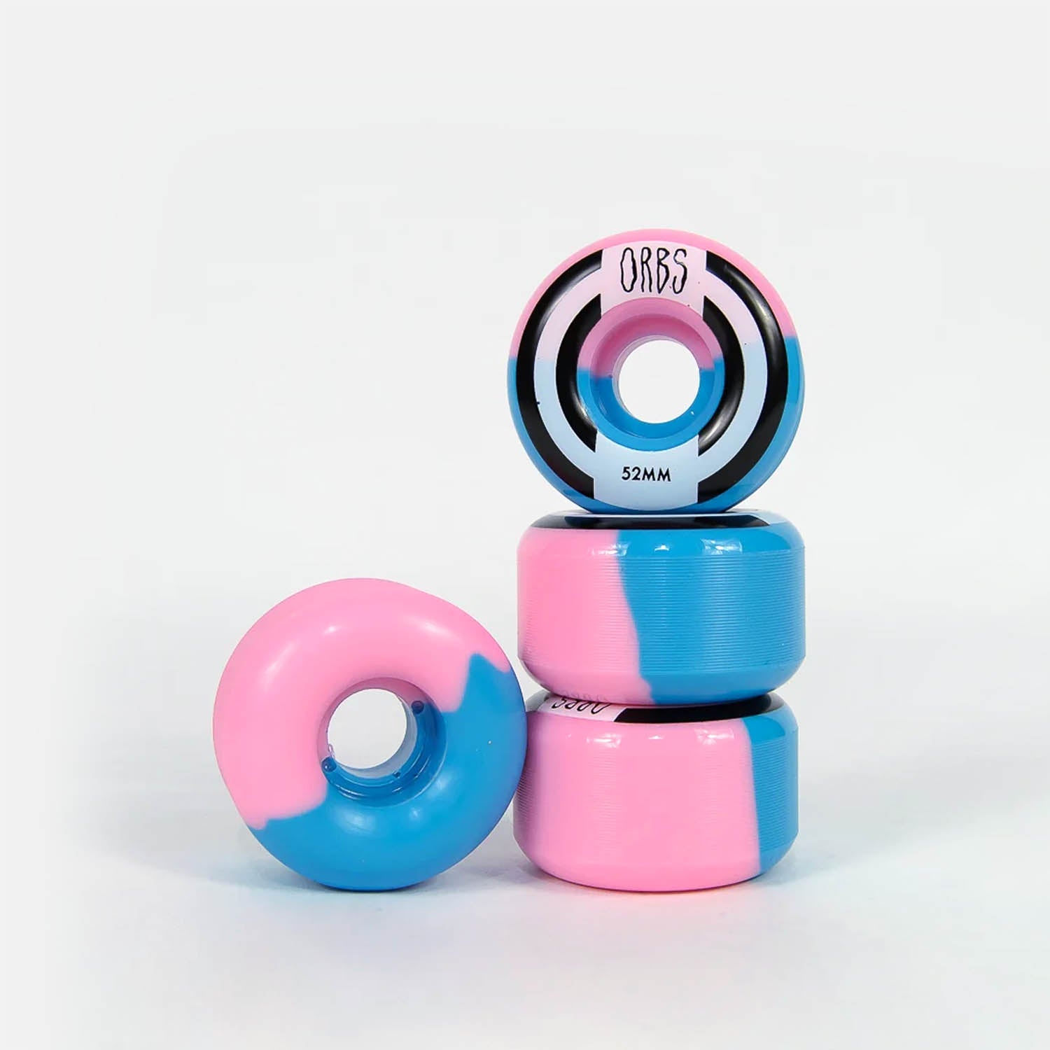 Welcome Skateboards - 52mm (99a) Orbs Apparitions Splits Wheels - Pink / Blue