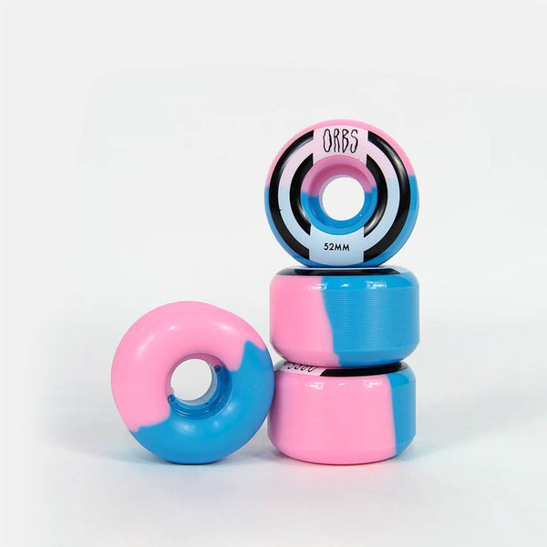 Welcome Skateboards - 52mm (99a) Orbs Apparitions Splits Wheels - Pink / Blue
