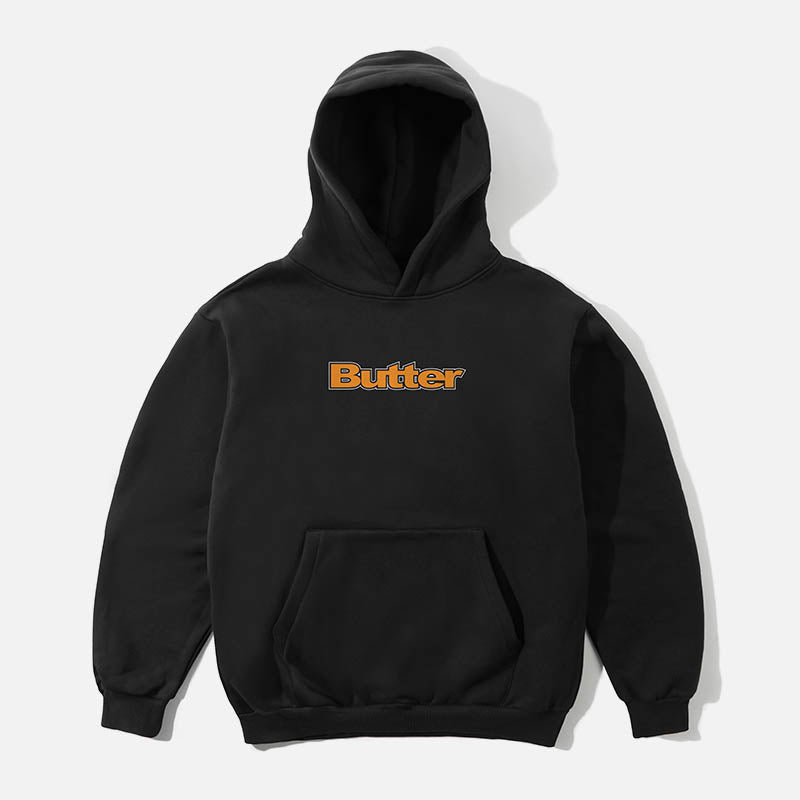 Butter Goods - Outline Pullover Hooded Sweatshirt - Black