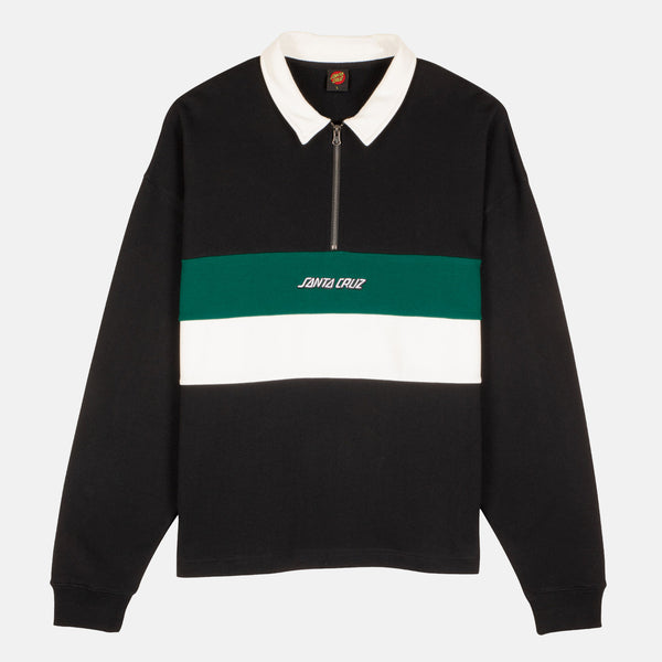 Santa Cruz - Huron Polo Zip Sweatshirt - Black