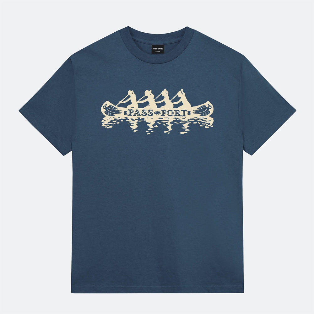 Pass Port Skateboards Canoe T-Shirt In Harbour Blue