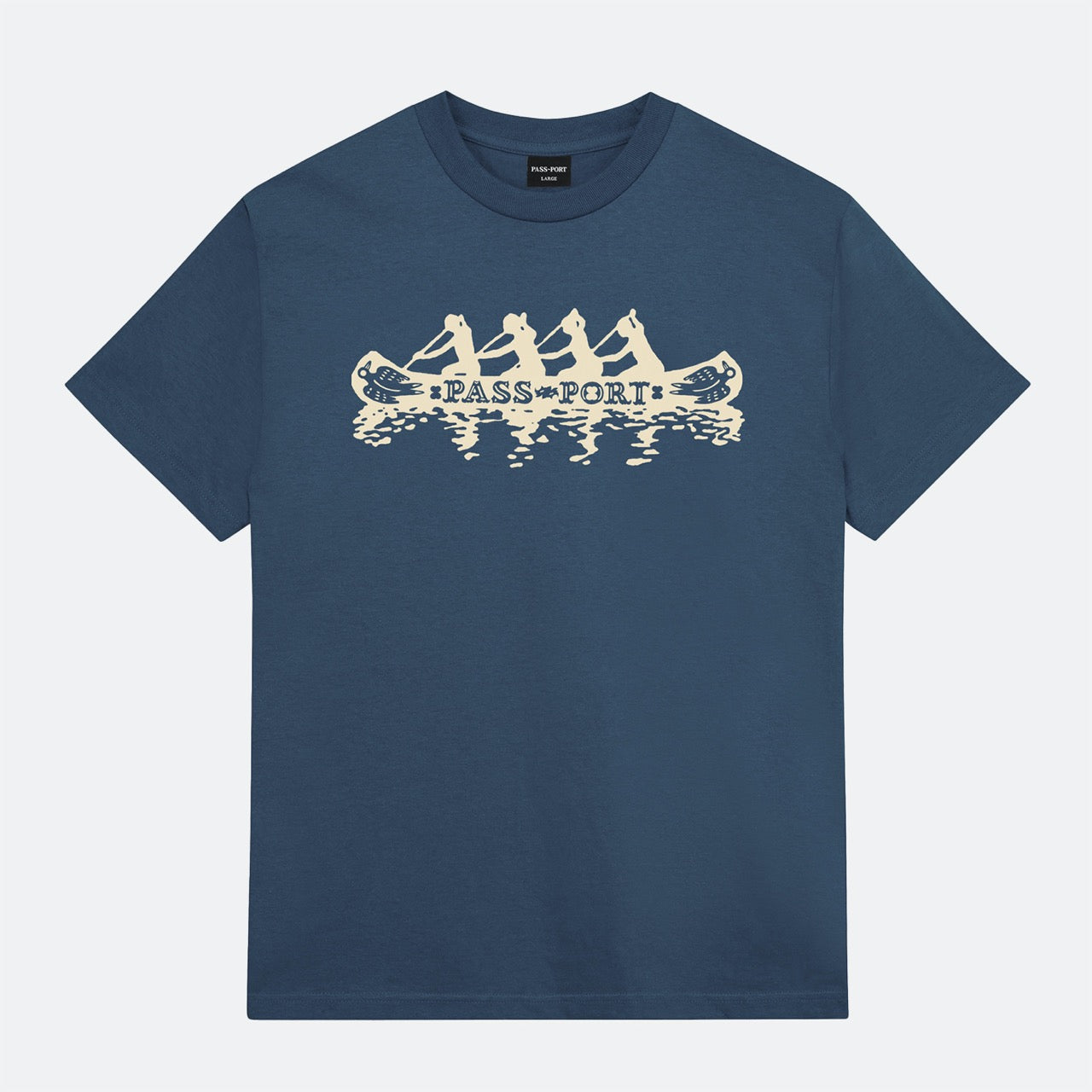 Pass Port Skateboards Canoe T-Shirt In Harbour Blue