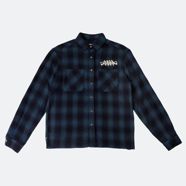 Pass Port Skateboards - Canoe Workers Long Sleeve Flannel Shirt - Black