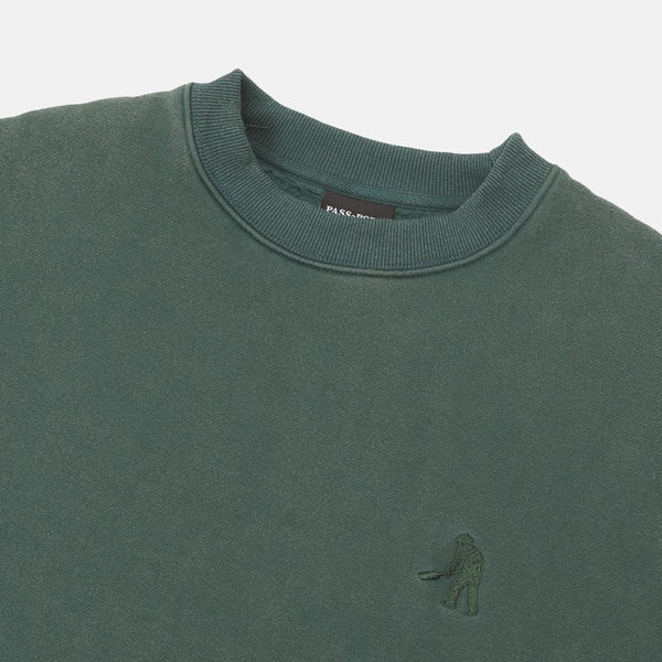 Pass Port Skateboards - Solid Workers Sweatshirt - Washed Forest Green