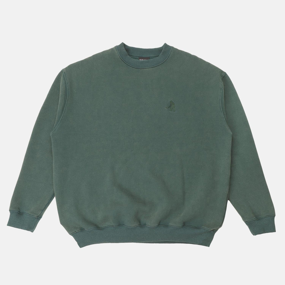 Pass Port - Solid Workers Hooded Sweatshirt - Washed Forest Green