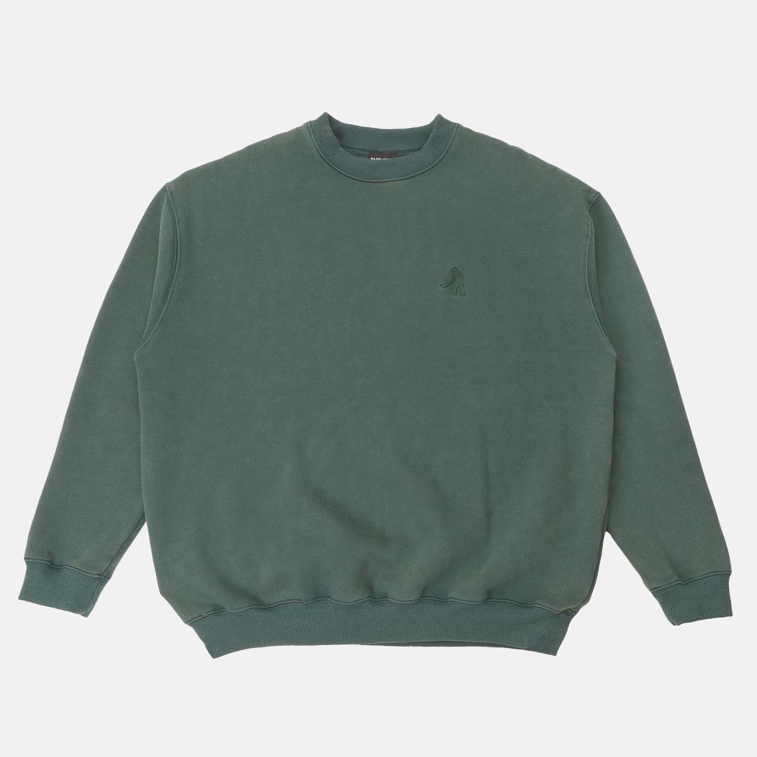 Pass Port - Solid Workers Hooded Sweatshirt - Washed Forest Green