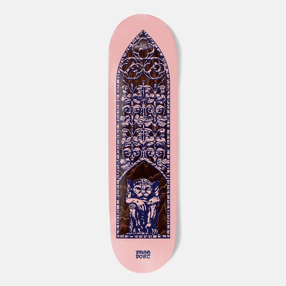 Pass Port Skateboards - 8.25" Chimere Gargoyle Skateboard Deck - Pink