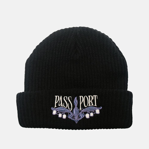 Pass Port Skateboards - Lily Of The Valley Beanie - Black