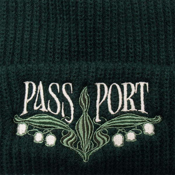 Pass Port Skateboards - Lily Of The Valley Beanie - Dark Green