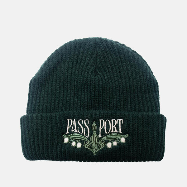 Pass Port Skateboards - Lily Of The Valley Beanie - Dark Green