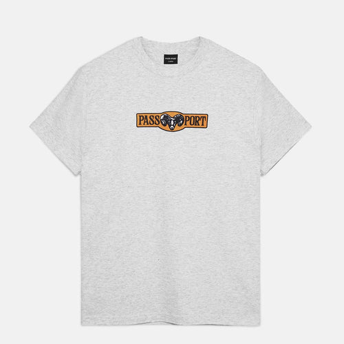 Pass Port Skateboards - Ram Embroidered T-Shirt - Ash