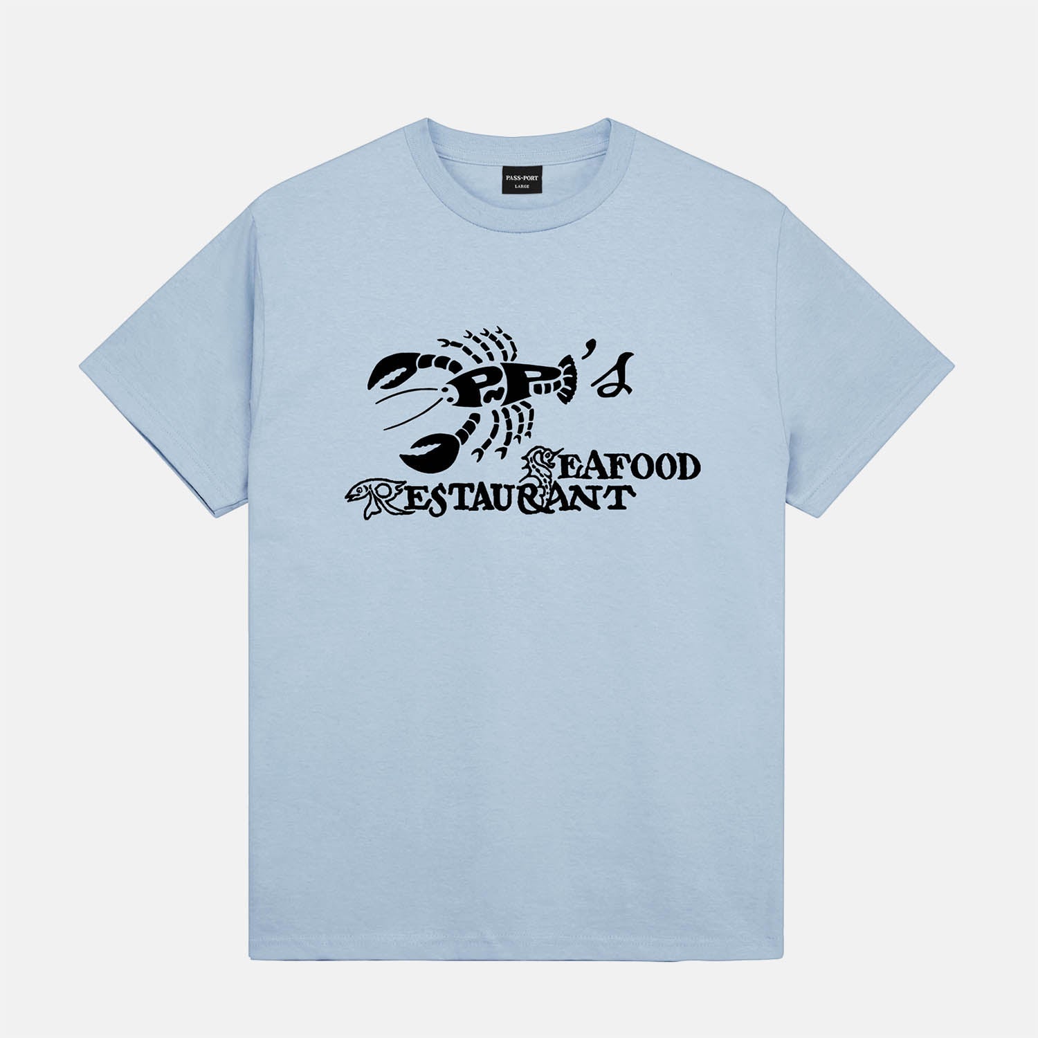 Pass Port - Seafood Staff T-Shirt - Stonewash Blue