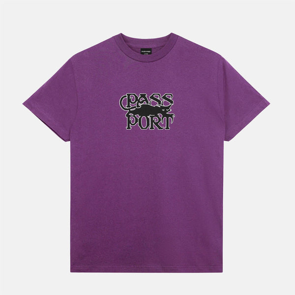 Pass Port Skateboards - Slinkin' T-Shirt - Eggplant