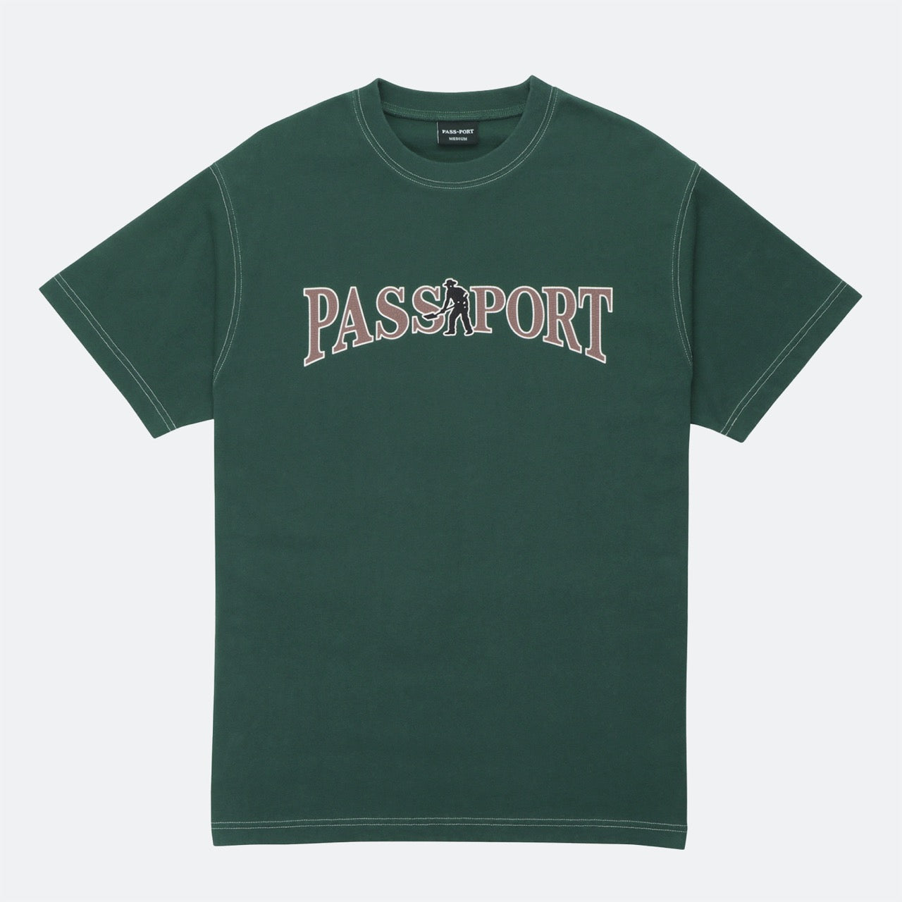 Pass Port Skateboards Official Contrast Green T-Shirt