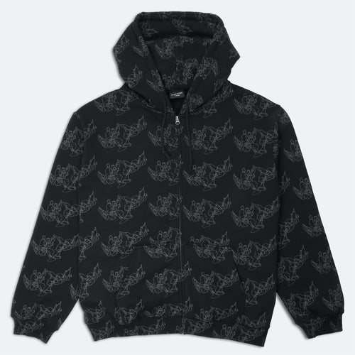 Pass Port Skateboards - Trumpets Zip Hooded Sweatshirt - Black