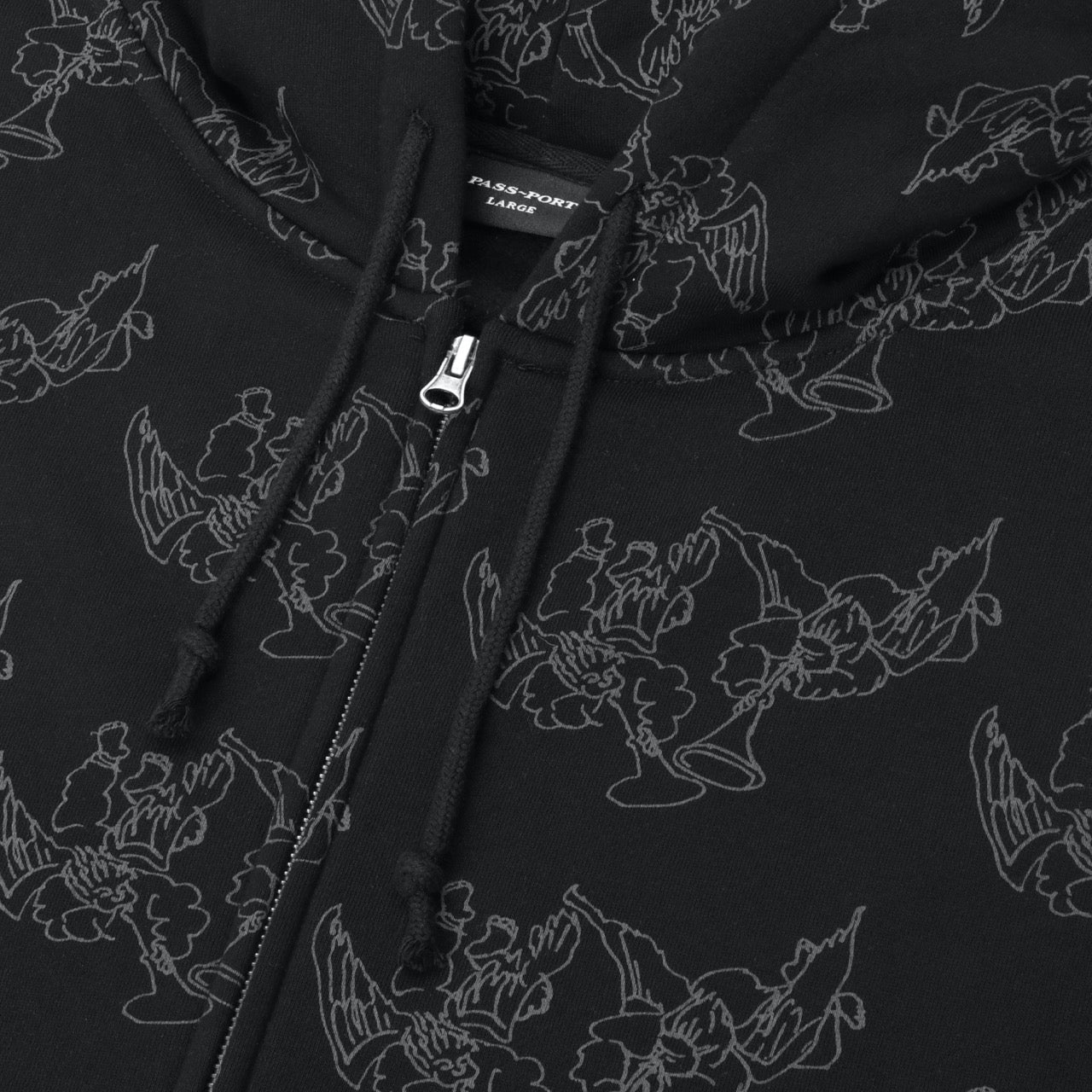 Pass Port Skateboards - Trumpets Zip Hooded Sweatshirt - Black