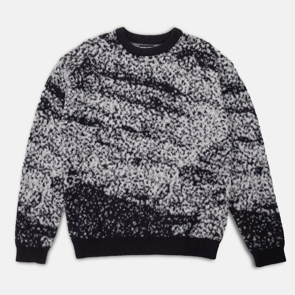 Pass Port Skateboards - Cave In Mohair Knitted Jumper - Black / Grey