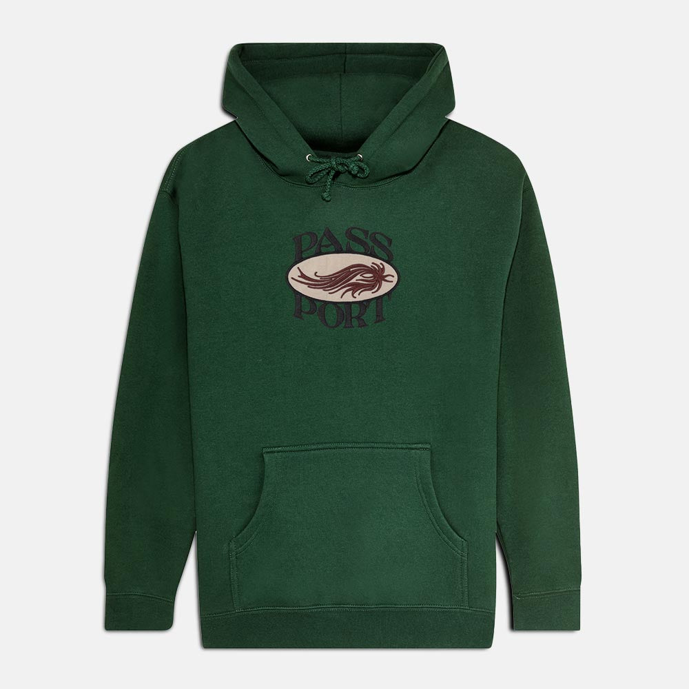 Pass Port Skateboards - Sunspot Pullover Hooded Sweatshirt - Forest Green