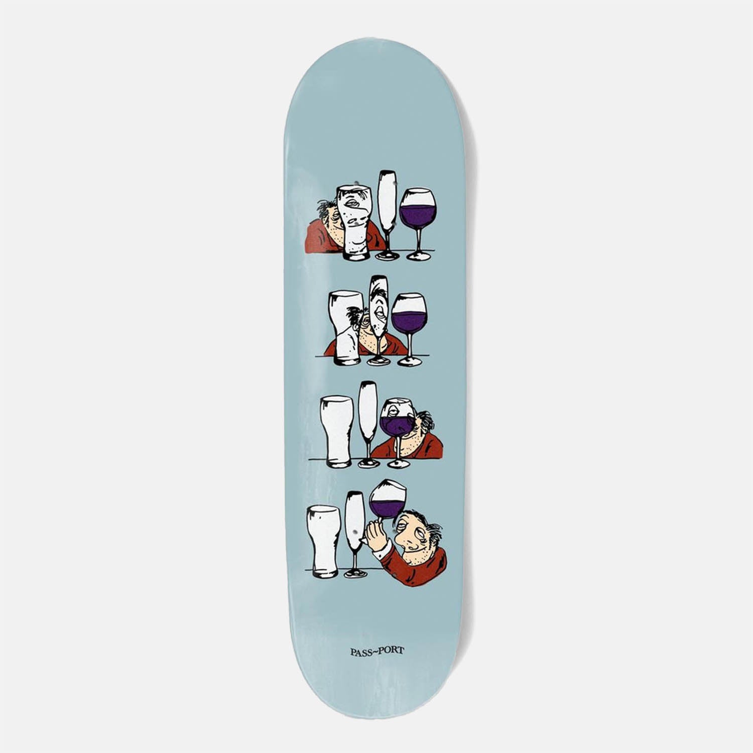 Pass Port Skateboards - 8.0" 'Wine' Try Hard Skateboard Deck