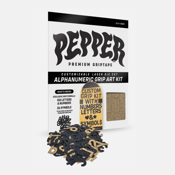 Pepper Griptape - Alphanumeric Griptape Kit - Black