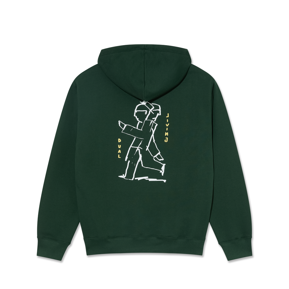 Polar Skate Co. - Dual Living Dave Pullover Hooded Sweatshirt - Dark Green