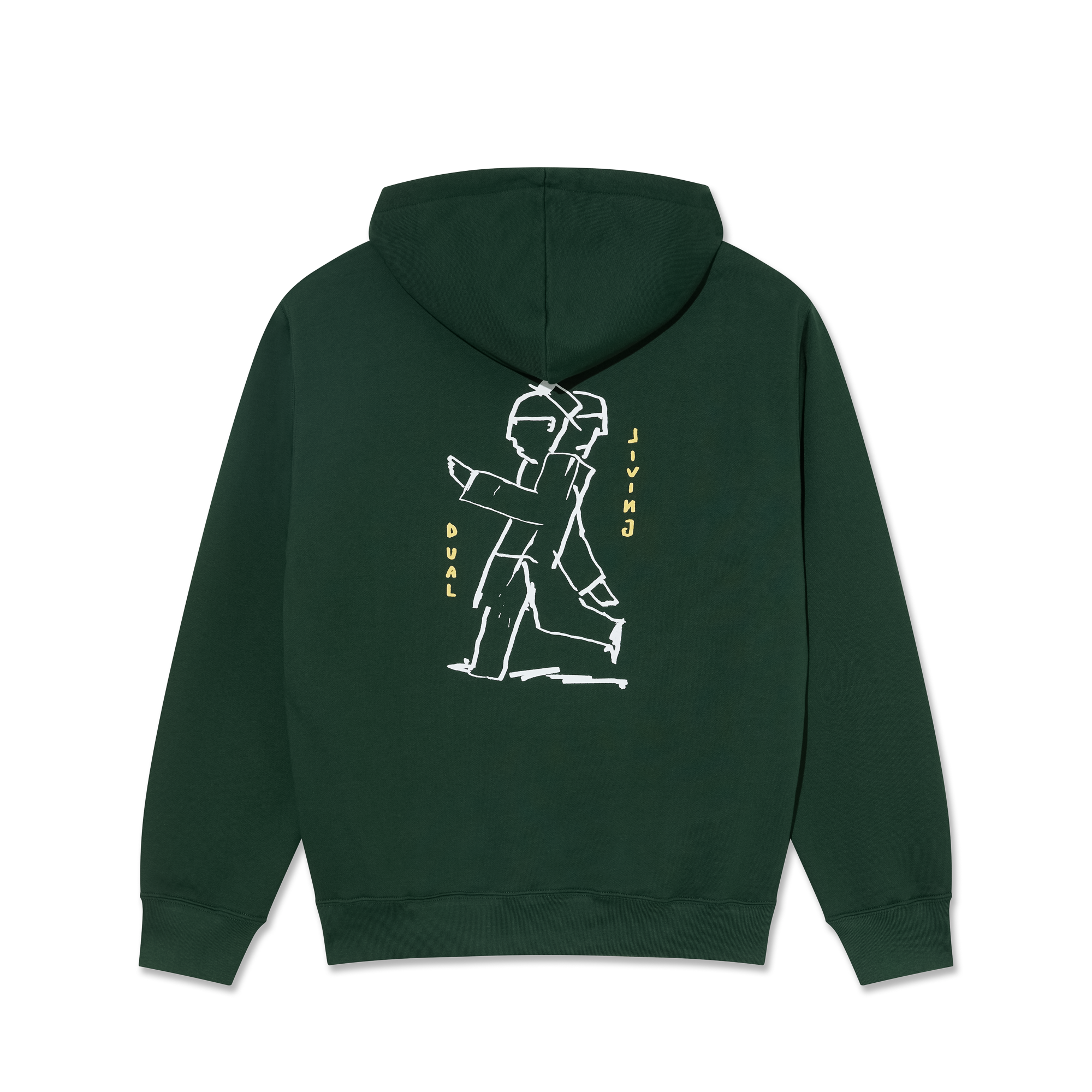 Polar Skate Co. - Dual Living Dave Pullover Hooded Sweatshirt - Dark Green