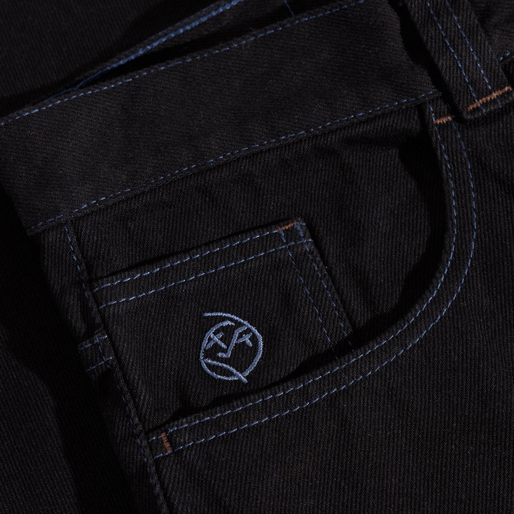 Polar Skate Co. - Big Boy Denim Pants - Black / Blue Stitching