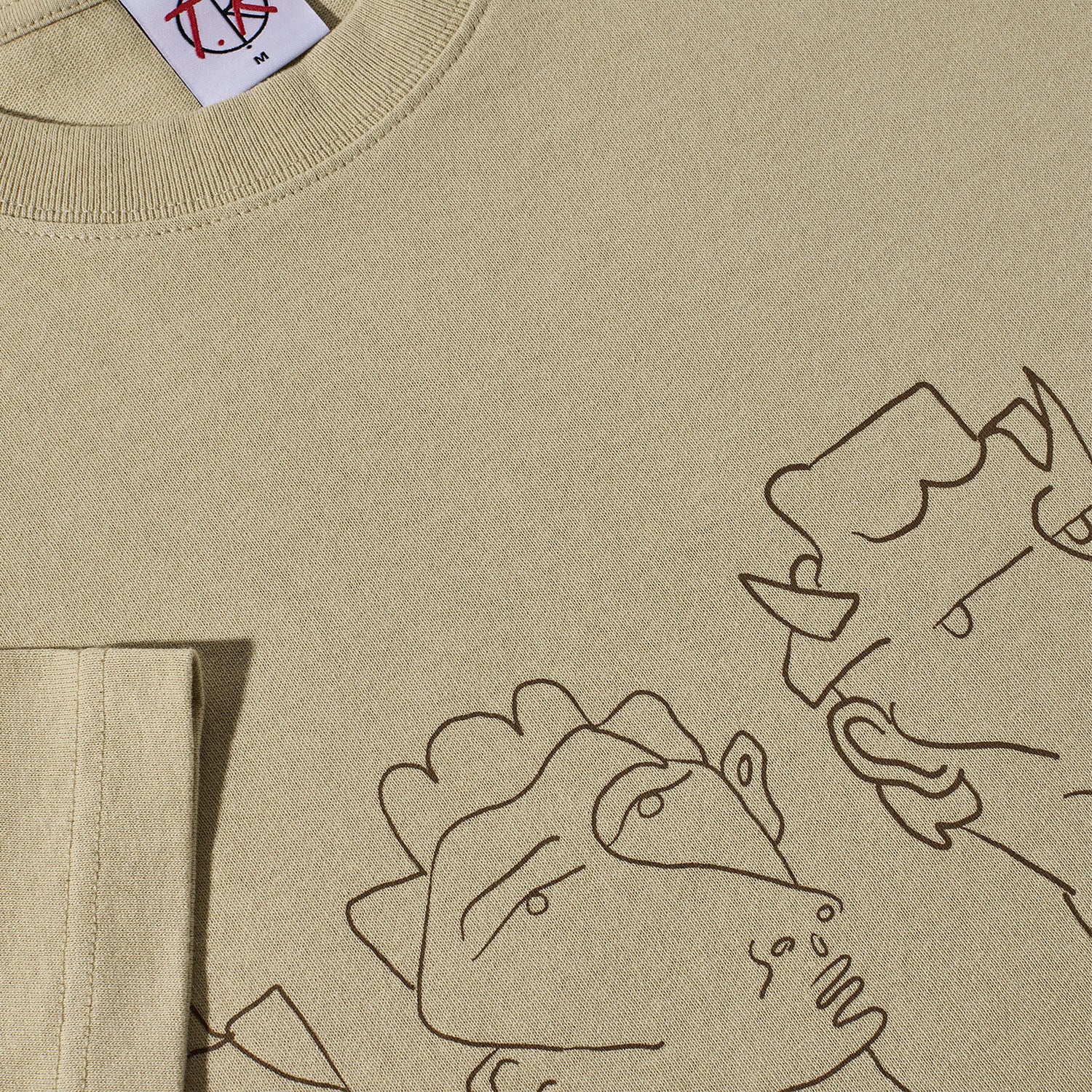 Polar Skate Co. - Contrast 8 Heads T-Shirt - Sand / Brown