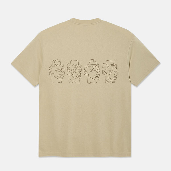 Polar Skate Co. - Contrast 8 Heads T-Shirt - Sand / Brown
