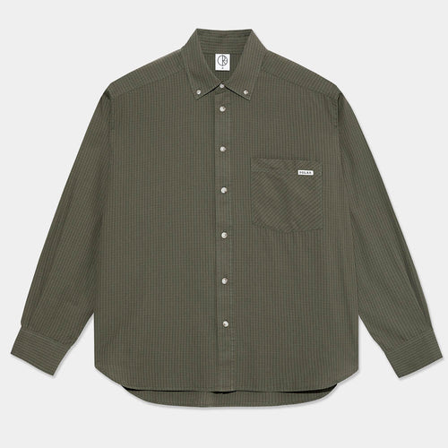 Polar Skate Co. - Ben Longsleeve Shirt - Army Green Check