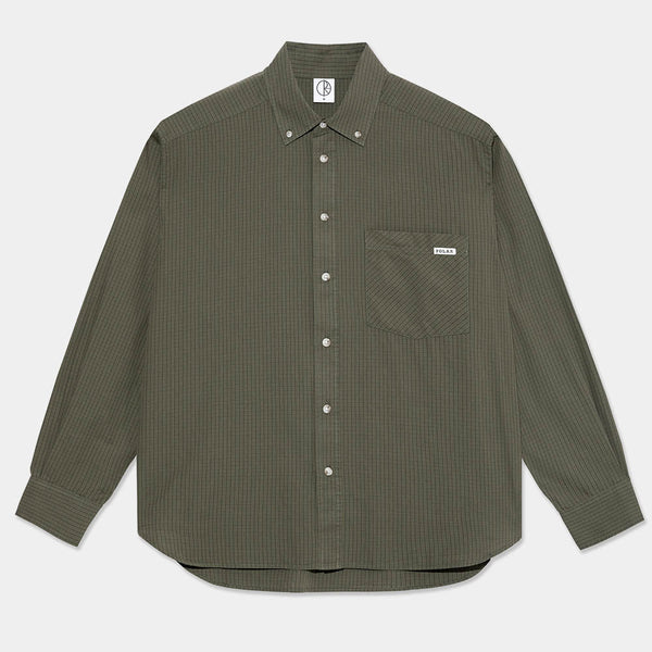 Polar Skate Co. - Ben Longsleeve Shirt - Army Green Check