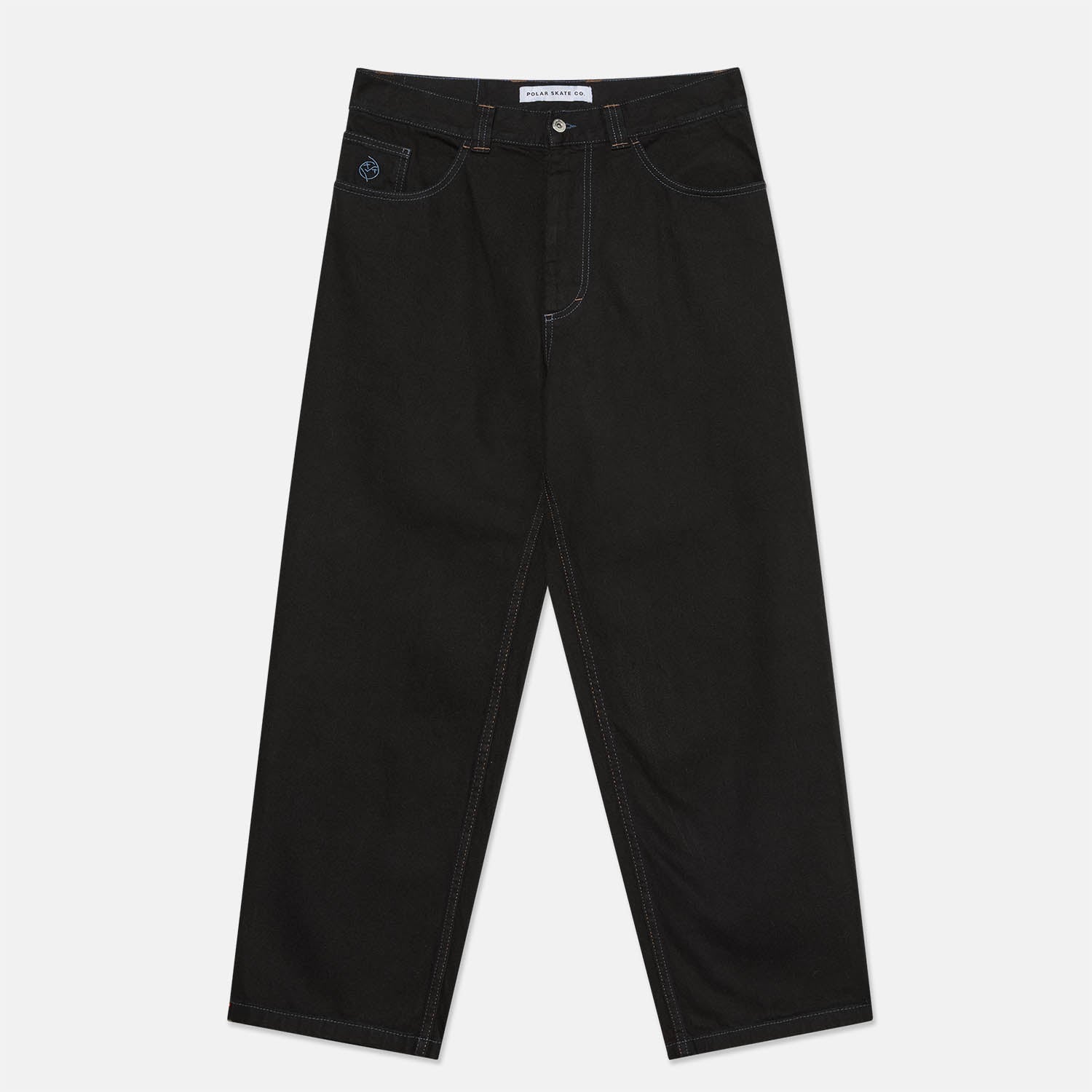 Polar Skate Co. - Big Boy Denim Pants - Black / Blue Stitching