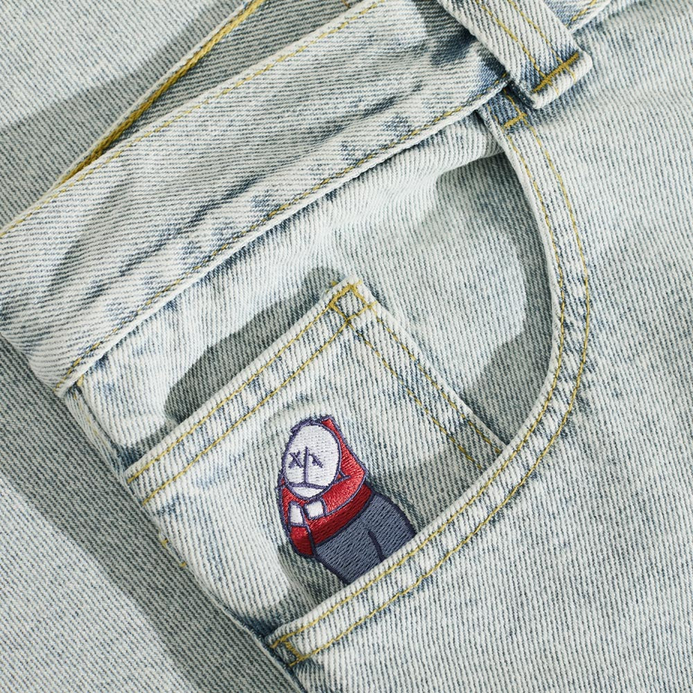 Polar Skate Co. - OG Logo Big Boy Denim Jeans - Light Blue