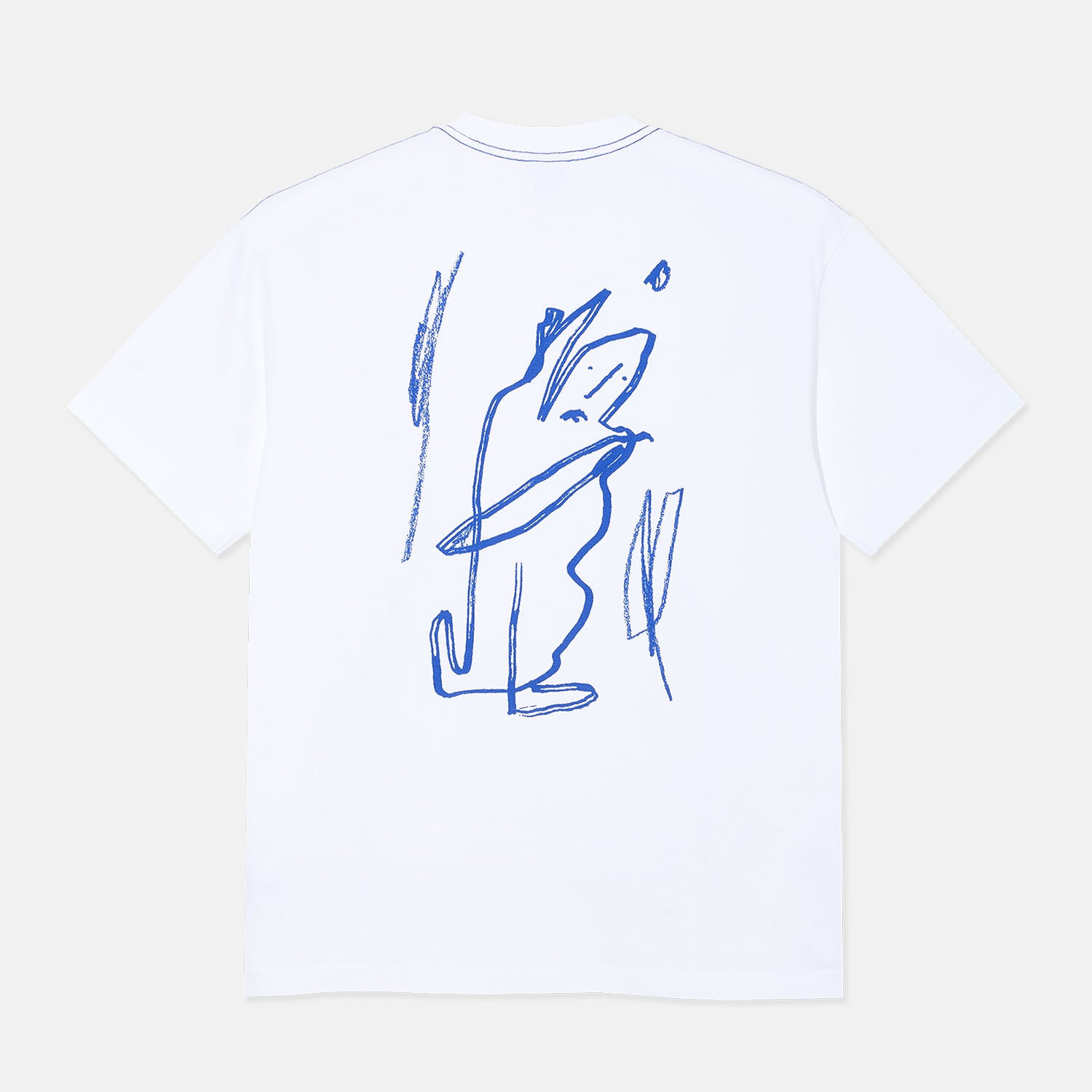 Polar Skate Co. - Contrast Doodle T-Shirt - White / Ultramarine
