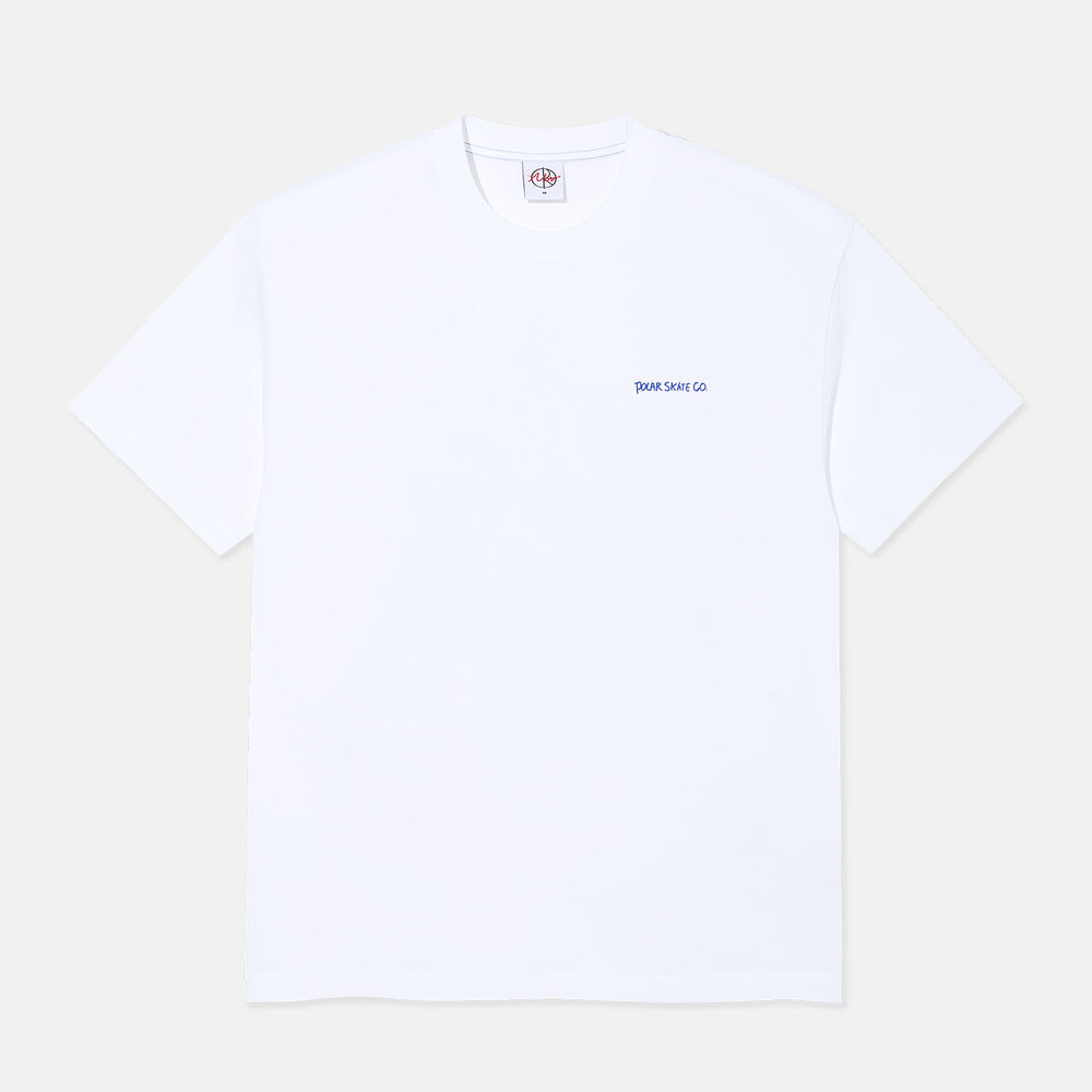 Polar Skate Co. - Contrast Doodle T-Shirt - White / Ultramarine