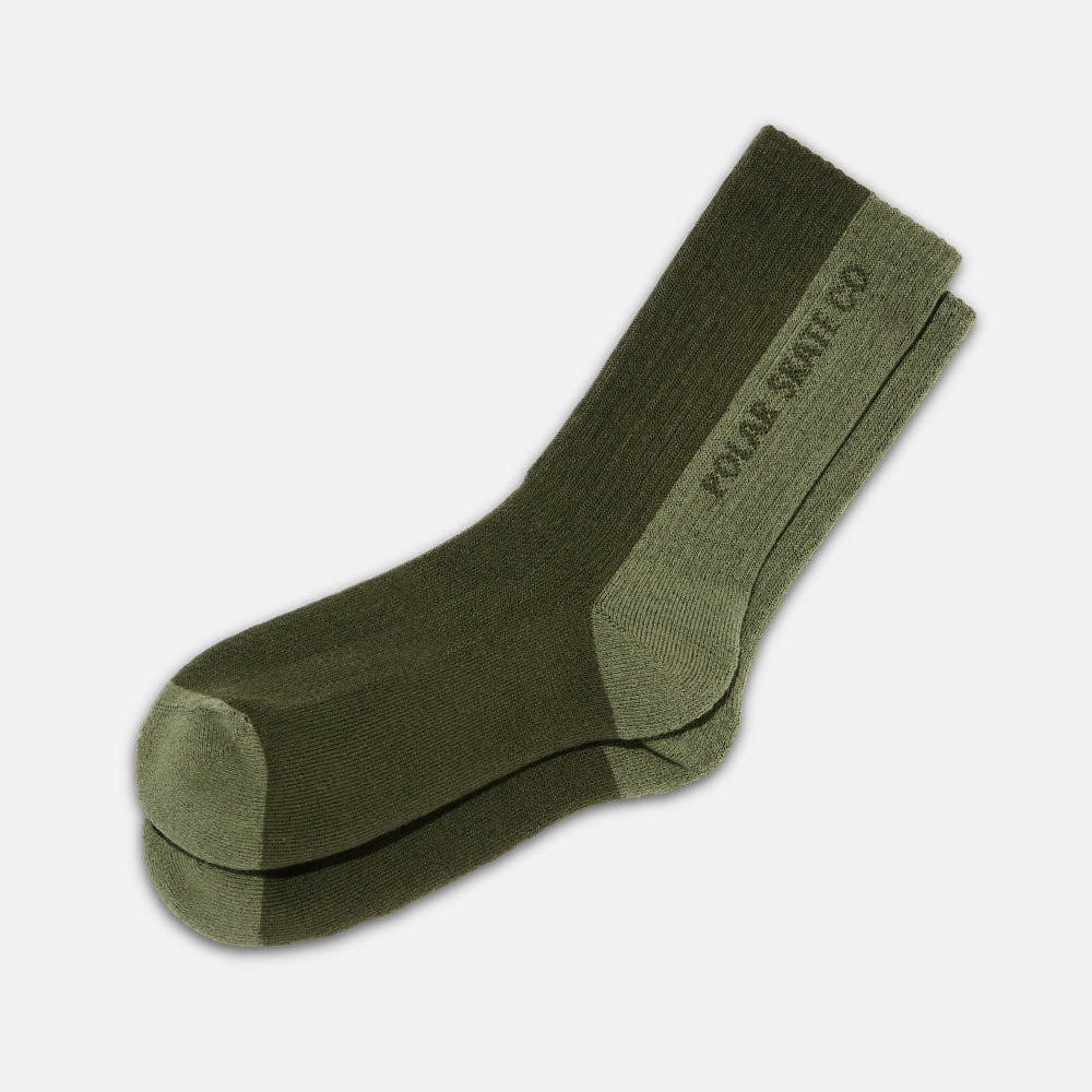 Polar Skate Co. - Rib Socks - Uniform Green