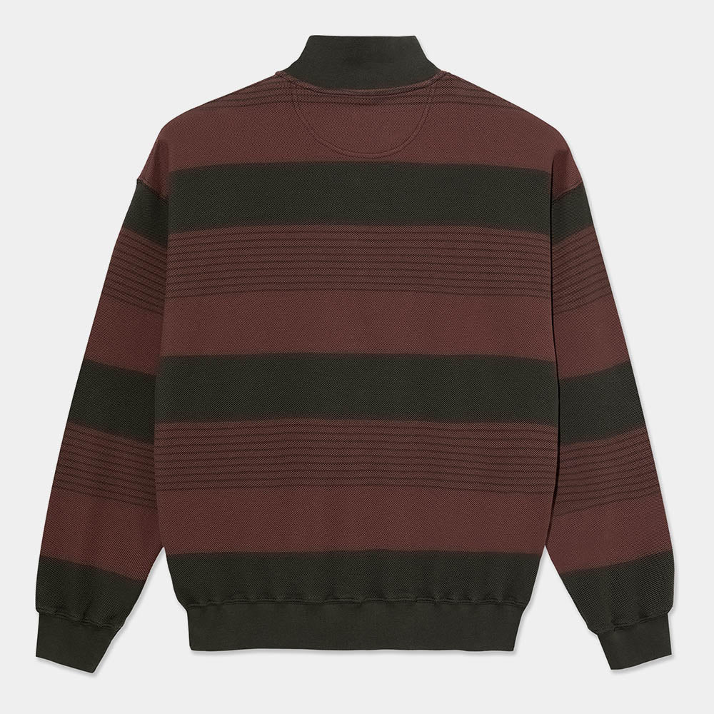 Polar Skate Co. - Surf Half Zip Longsleeve Shirt - Dirty Black / Brownstone