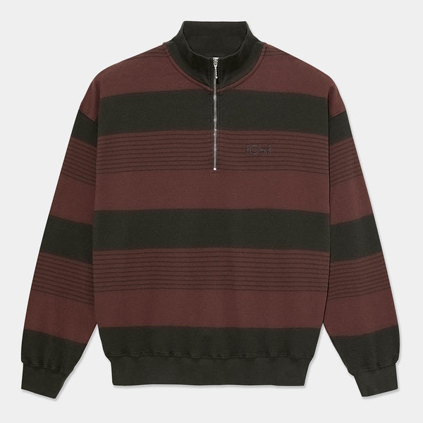 Polar Skate Co. - Surf Half Zip Longsleeve Shirt - Dirty Black / Brownstone