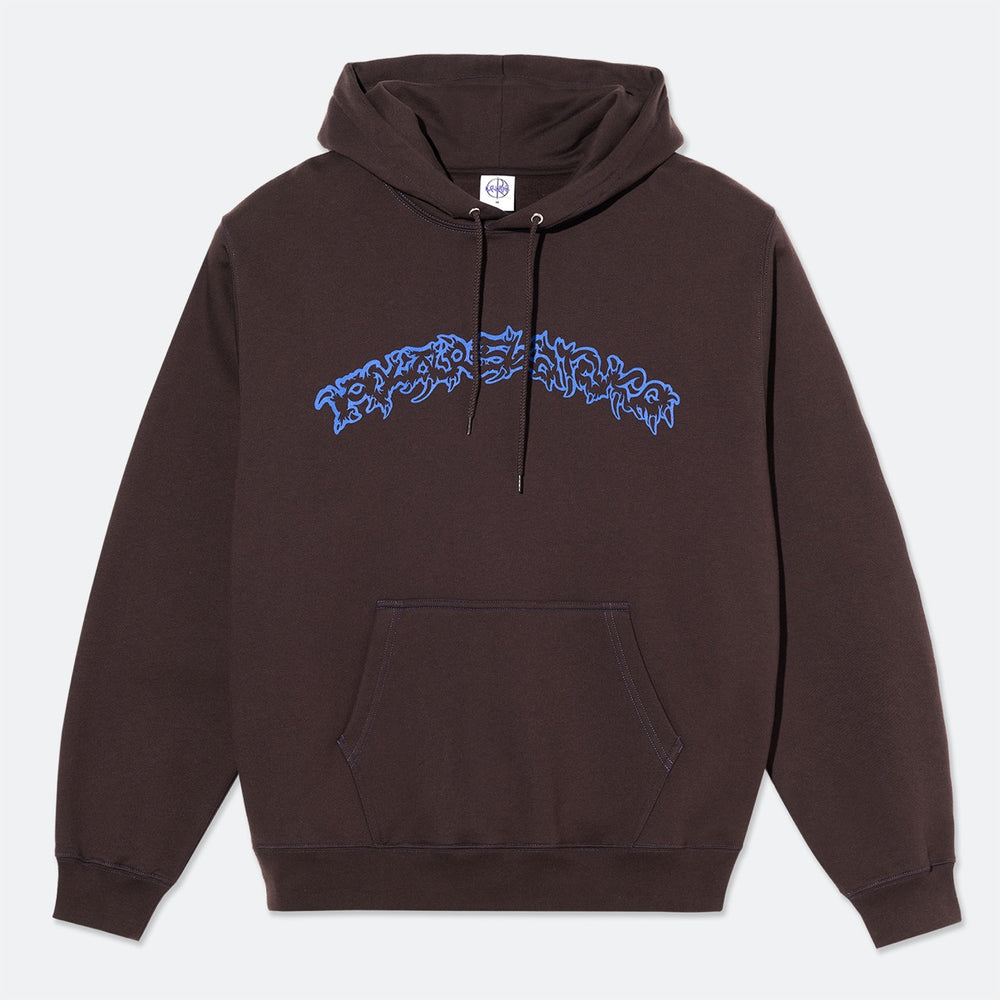 Polar Skate Co. - Crude Logo Contrast Dave Hooded Sweatshirt - Chocolate