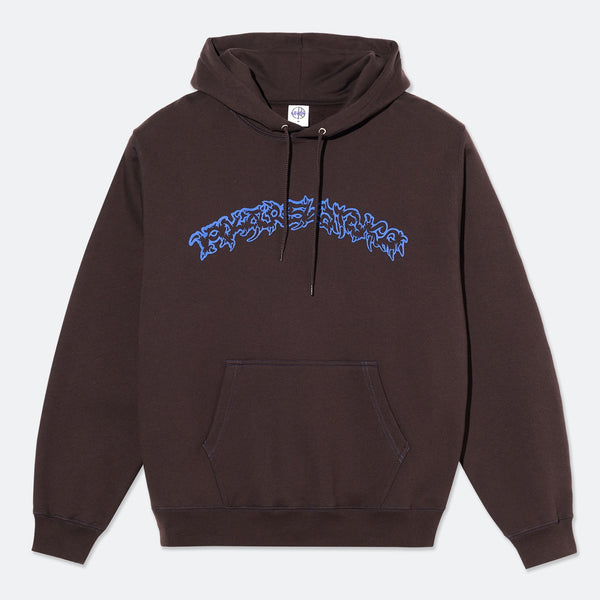 Polar Skate Co. - Crude Logo Contrast Dave Hooded Sweatshirt - Chocolate