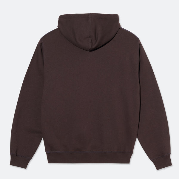Polar Skate Co. - Crude Logo Contrast Dave Hooded Sweatshirt - Chocolate
