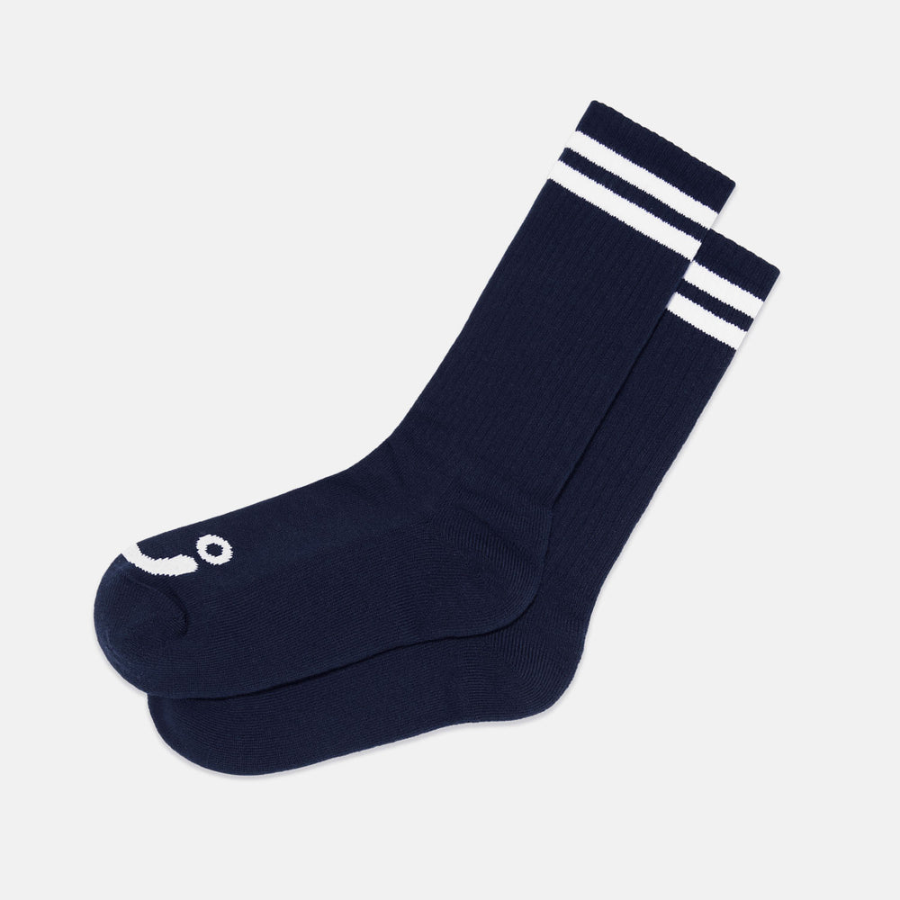 Polar Skate Co. - Happy Sad Long Socks - Navy / White