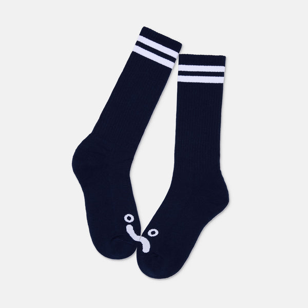 Polar Skate Co. - Happy Sad Long Socks - Navy / White