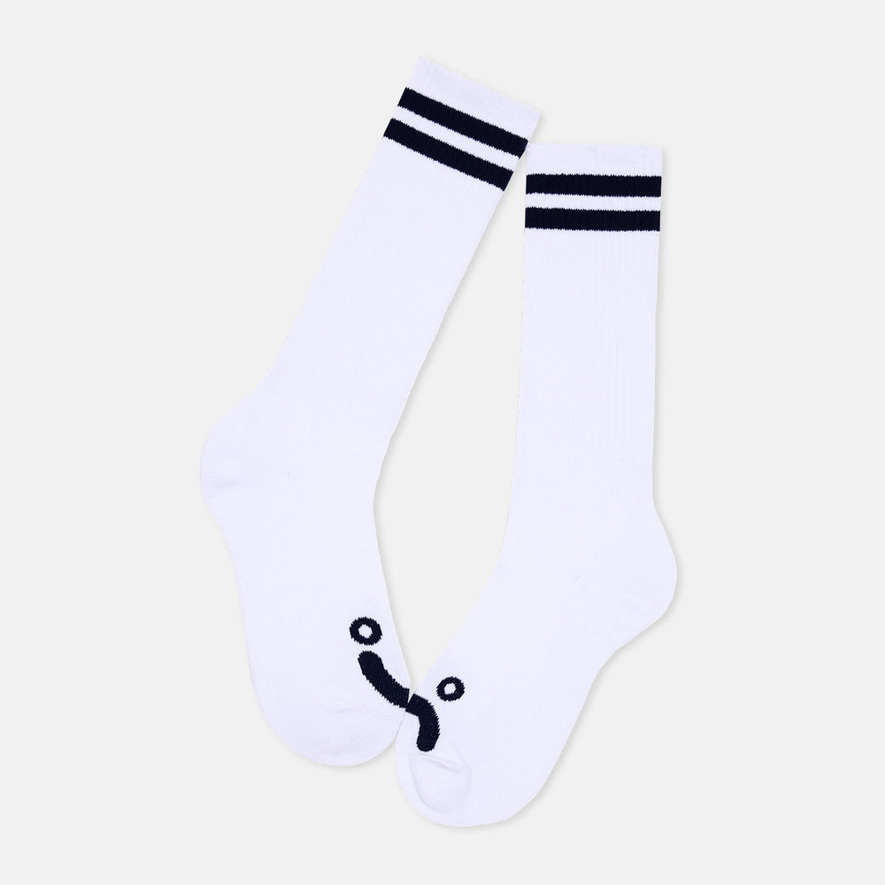 Polar Skate Co. - Happy Sad Long Socks - White / Navy