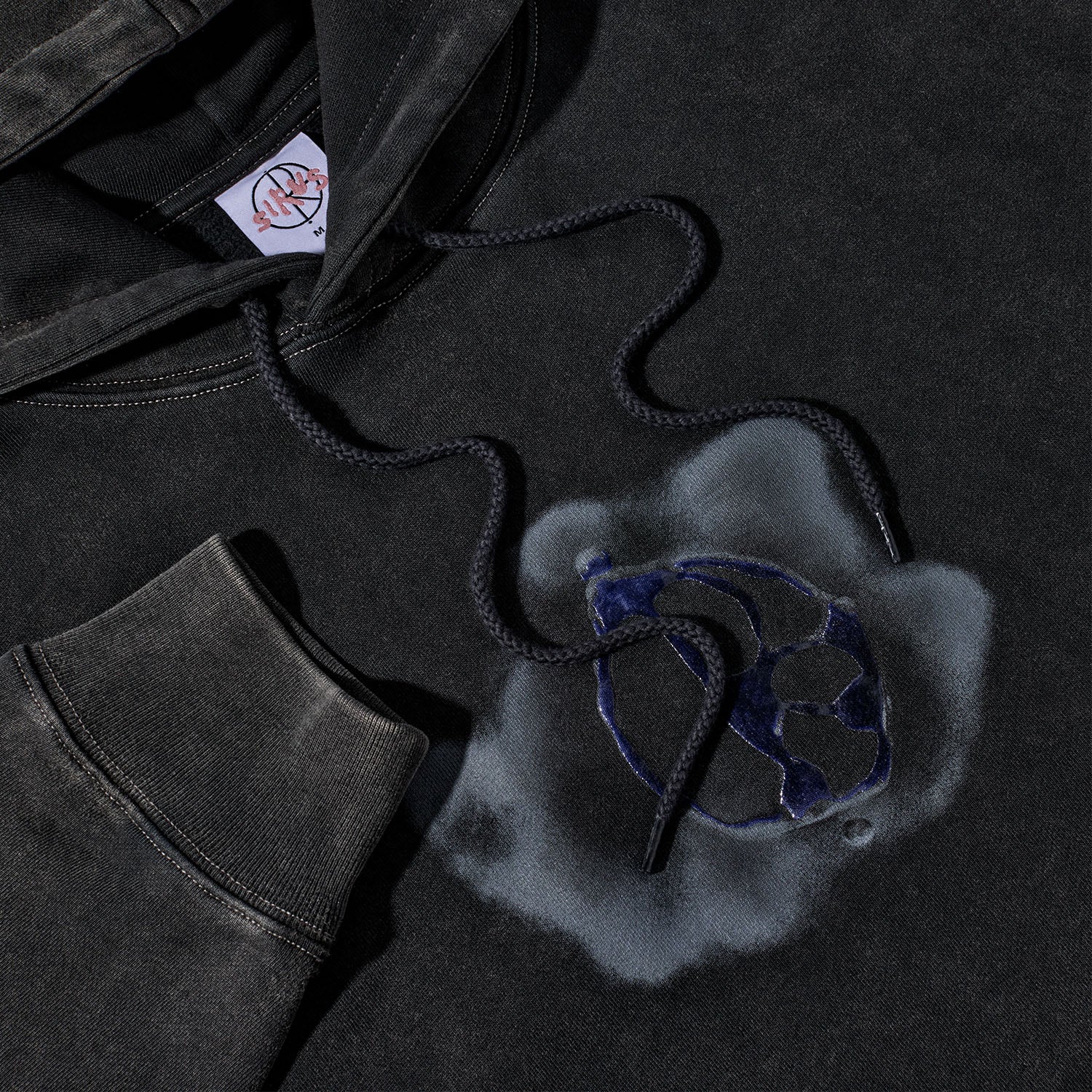 Polar Skate Co. - Metal Logo Pullover Hooded Sweatshirt - Silver Black