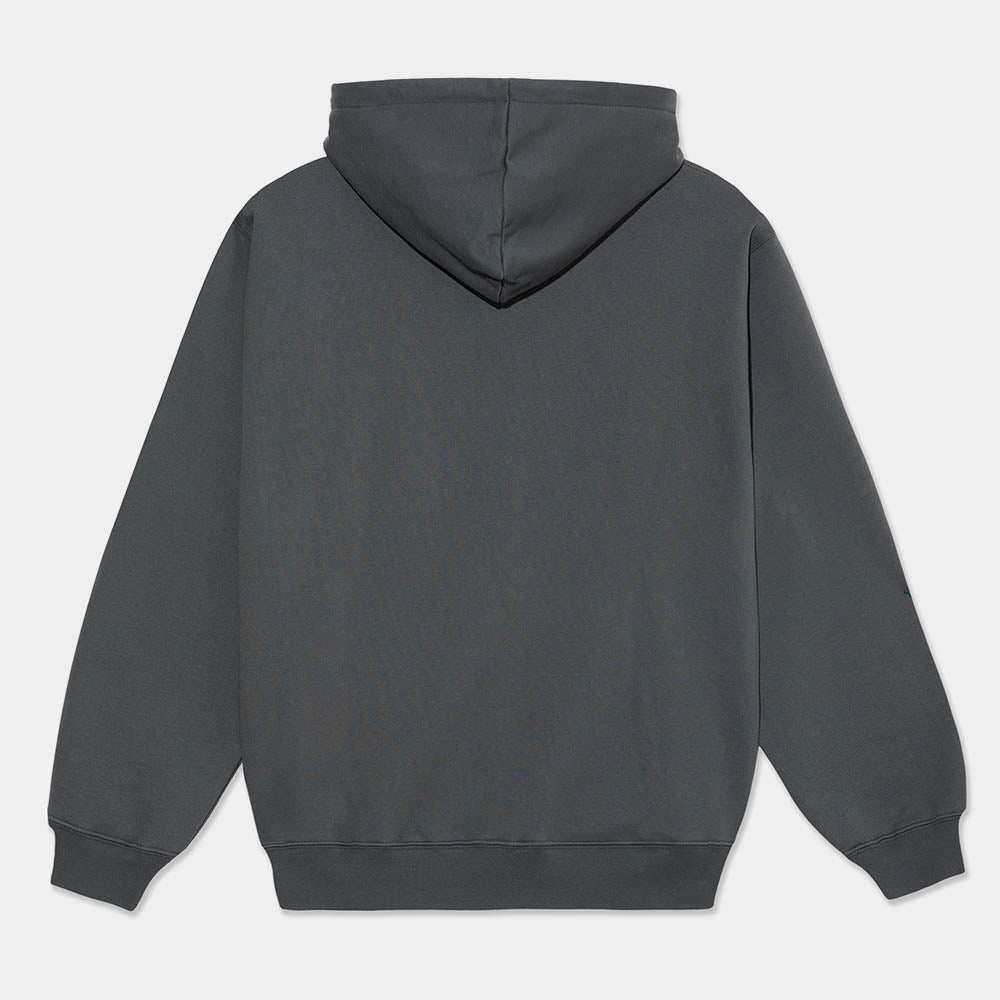 Polar Skate Co. - Metal Logo Dave Pullover Hooded Sweatshirt - Graphite