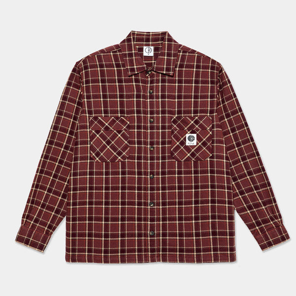 Polar Skate Co. - Mike Flannel Longsleeve Shirt - Oxblood Check