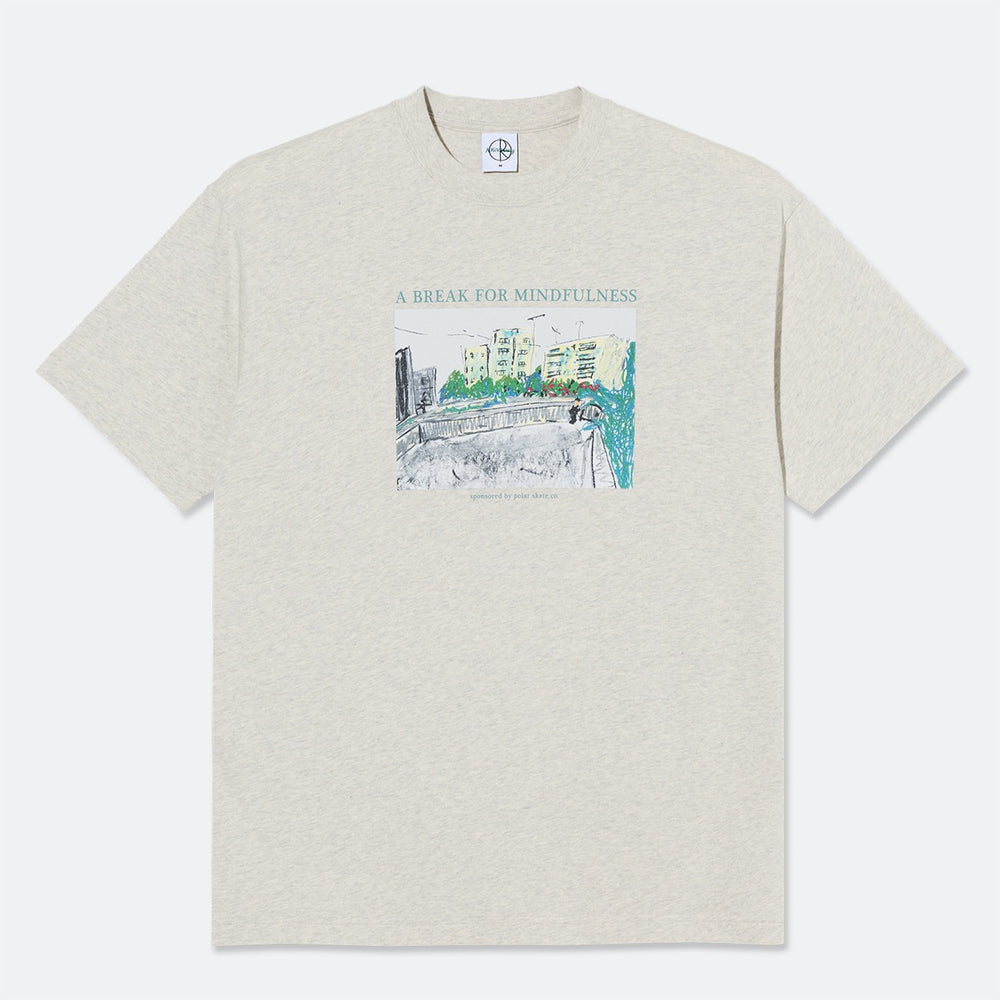 Polar Skate Co. - Mindfulness T-Shirt - Ivory Grey Melange