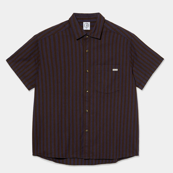 Polar Skate Co. - Mitchell Short Sleeve Shirt - Purple / Chocolate