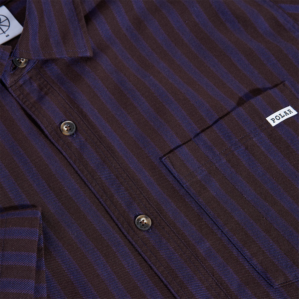 Polar Skate Co. - Mitchell Short Sleeve Shirt - Purple / Chocolate
